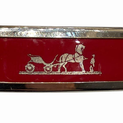 Hermes Enamel MM Cloisonne Red Bangle