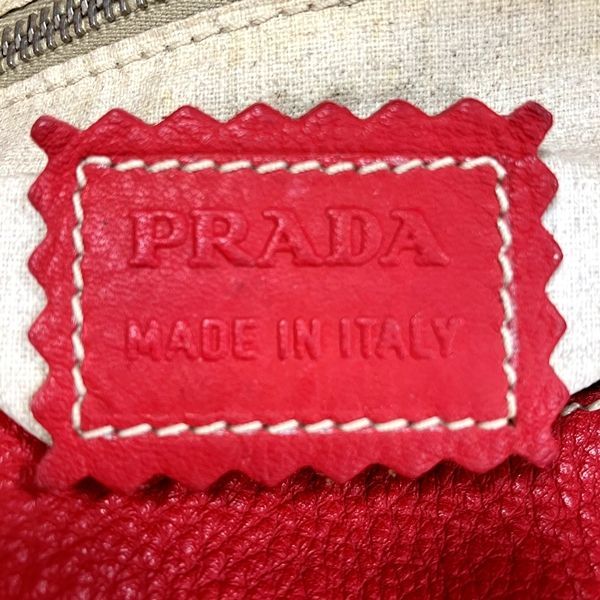 Prada Magenta Red Leather Shoulder Bag