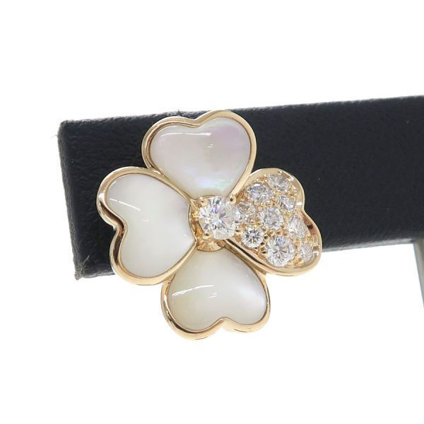 Van Cleef & Arpels Cosmos Diamond Earrings Small Mother of Pearl