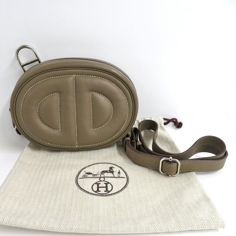 Hermes in the Loop Belt Bag Etoupe Silver