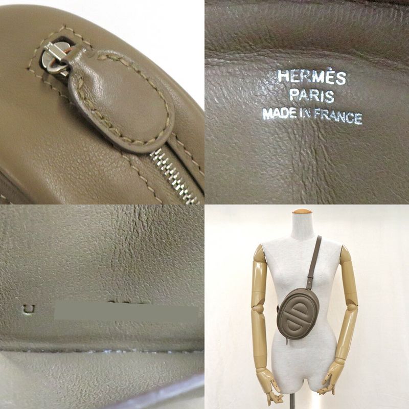 Hermes in the Loop Belt Bag Etoupe Silver