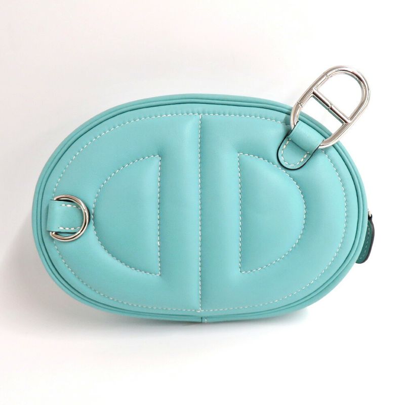 Hermes in the Loop Verso Belt Bag Blue Atoll Vert Cricket