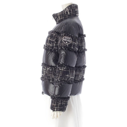 Chanel Coco Neige Tweed Contrast Down Jacket Black
