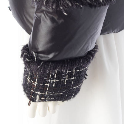 Chanel Coco Neige Tweed Contrast Down Jacket Black