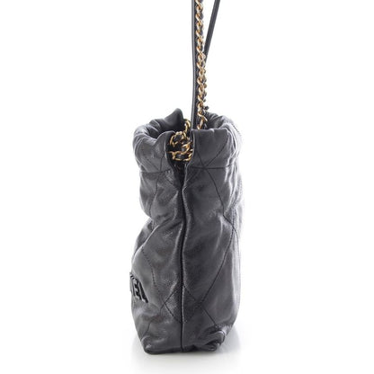 Chanel Caviar Leather 22 Mini Chain Shoulder Bag So Black
