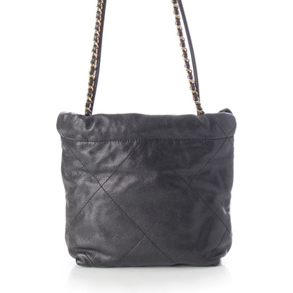 Chanel Caviar Leather 22 Mini Chain Shoulder Bag So Black