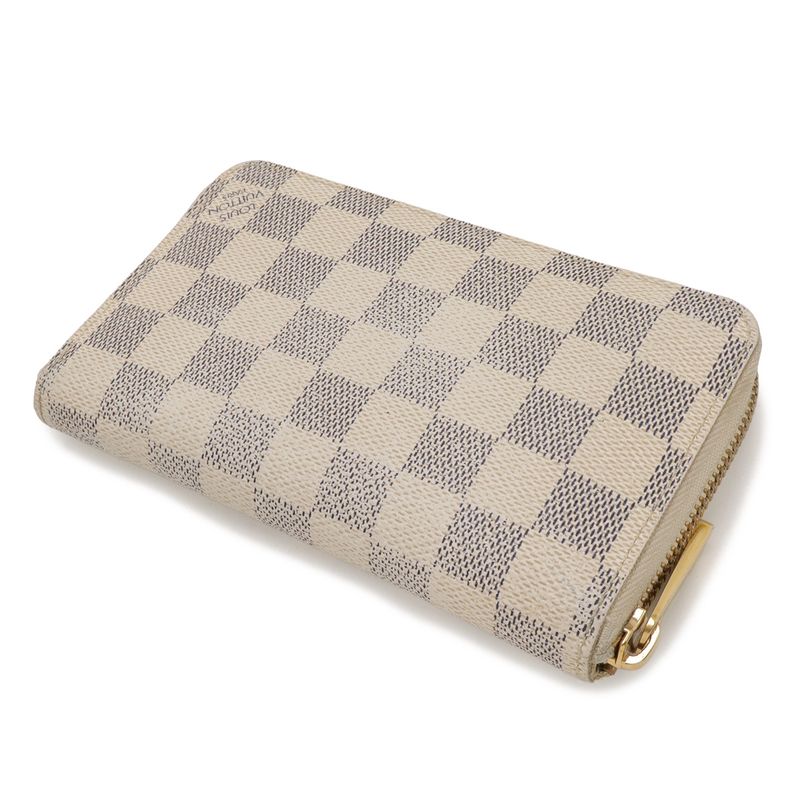 Louis Vuitton Damier Azur Zippy Compact Wallet Zip Around Bifold