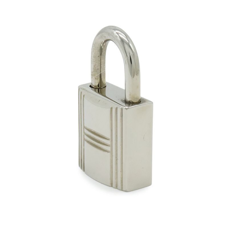 Hermes Cadena Padlock Key with Key Metal Silver