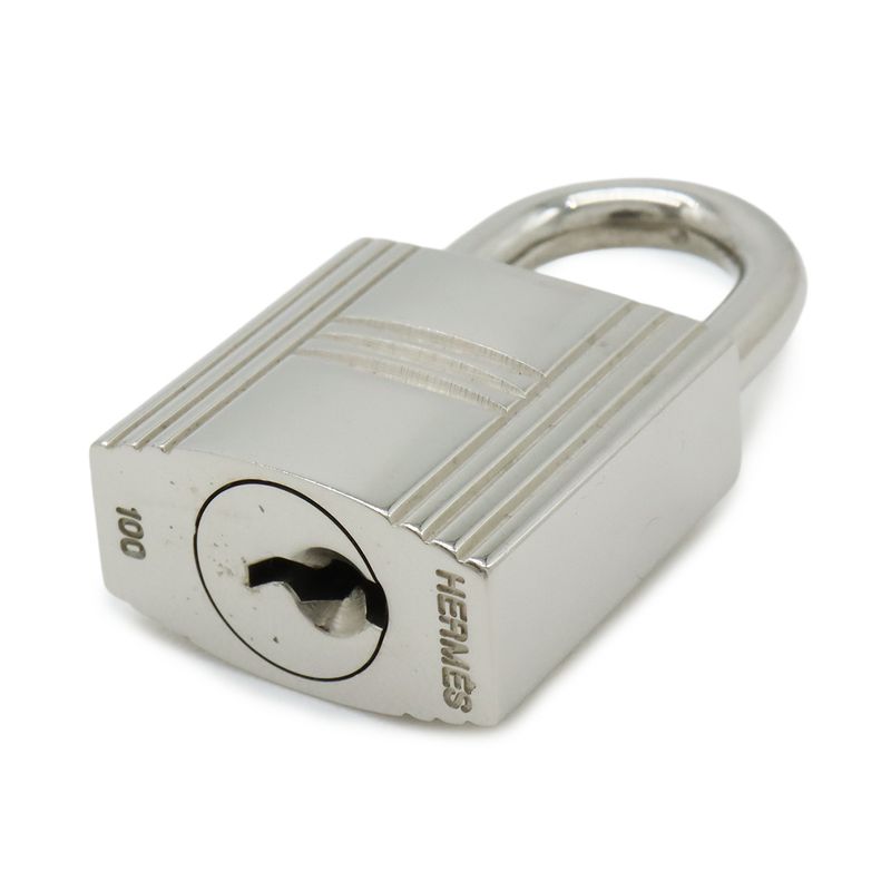 Hermes Cadena Padlock Key with Key Metal Silver
