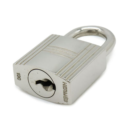 Hermes Cadena Padlock Key with Key Metal Silver