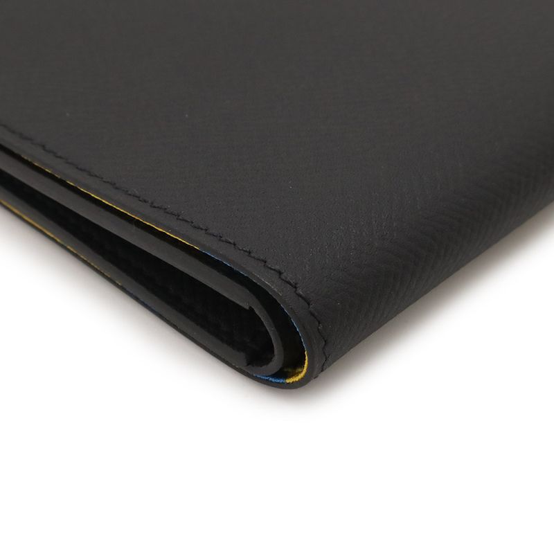 Hermes Citizen Twill Compact Bifold Billfold Wallet Veau Epsom