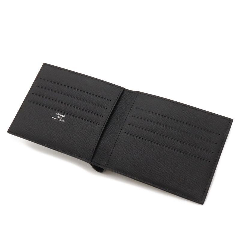 Hermes Citizen Twill Compact Bifold Billfold Wallet Veau Epsom