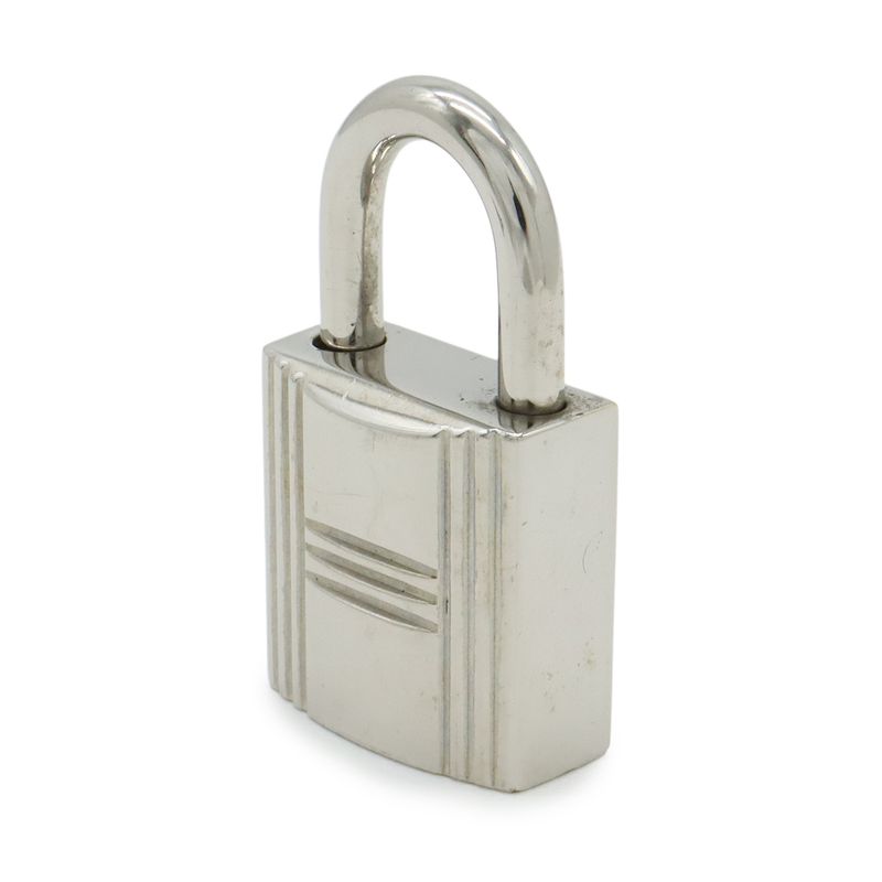 Hermes Cadena Padlock Key with Key Metal Silver