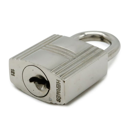 Hermes Cadena Padlock Key with Key Metal Silver