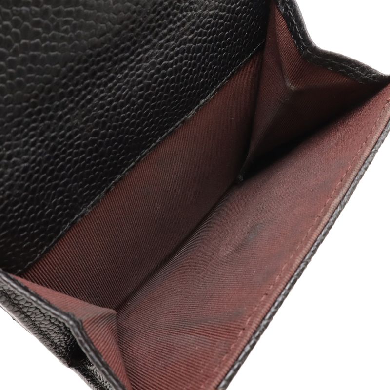 Chanel Quilted CC Logo Bifold Wallet Hook Double