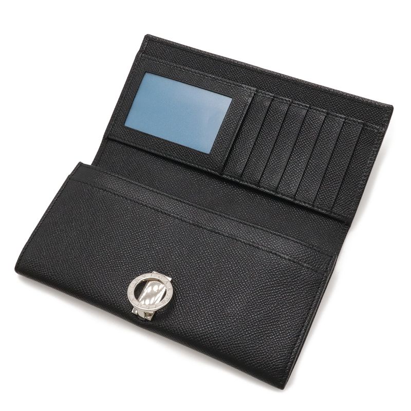 Bvlgari Logo Clip Bifold Wallet Grain