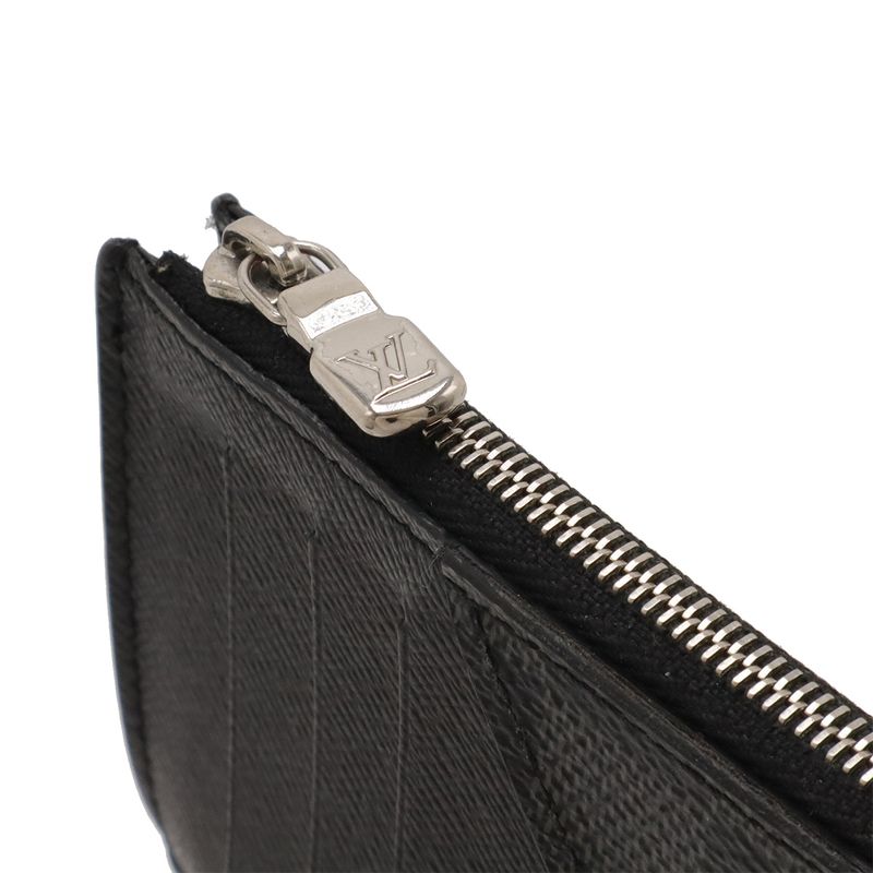 Louis Vuitton Damier Graphite Coin Card Holder Purse Case