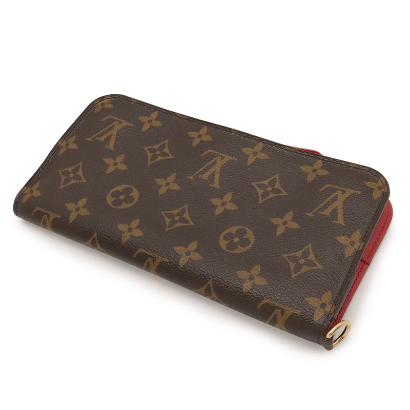 Louis Vuitton Monogram Portefeuille Insolite Zip Around Wallet Rose Pop
