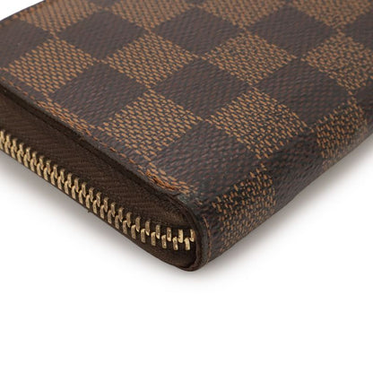 Louis Vuitton Damier Portefeuille Clemence Zip Around Wallet Cerise Red
