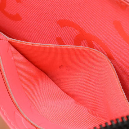 Chanel Cambon Line CC Logo Zip Around Wallet Soft Calf Leather Enamel