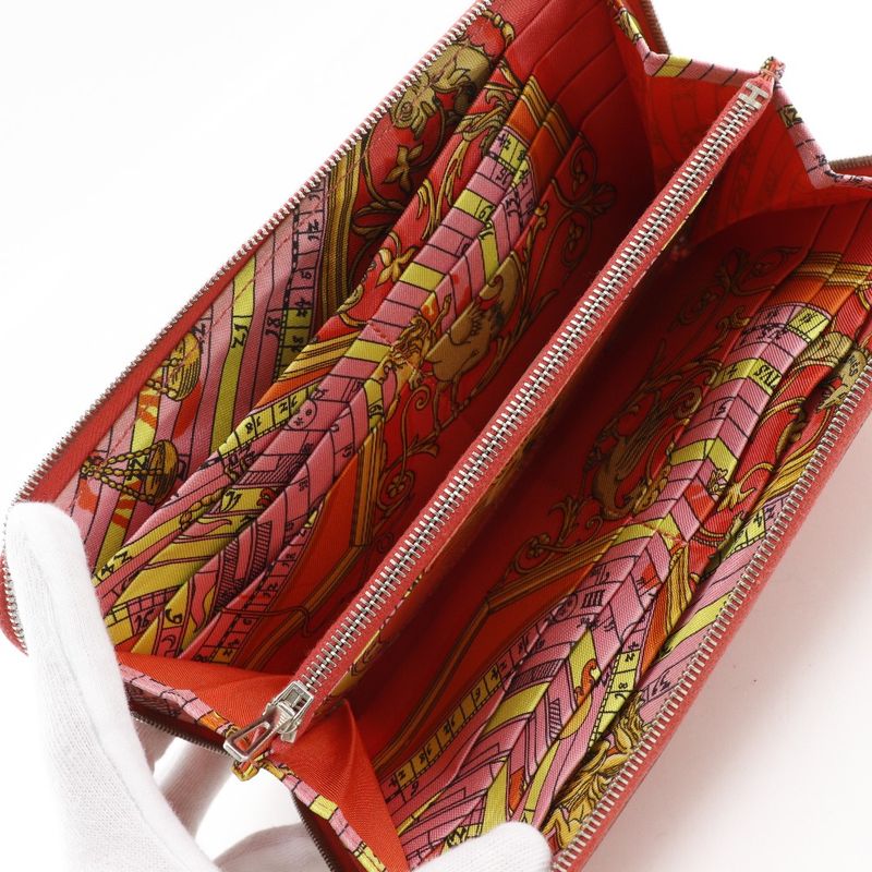 Hermes Azap Long Silk in Veau Rose Jaipur Pink Wallet