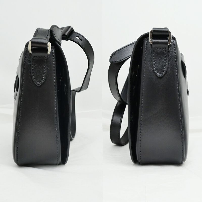 Prada Shoulder Bag Braided Black Leather Vitello