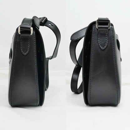 Prada Shoulder Bag Braided Black Leather Vitello
