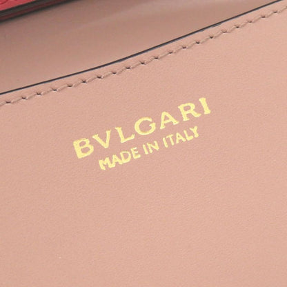 Bvlgari Serpenti Leather Red Bifold Wallet Red