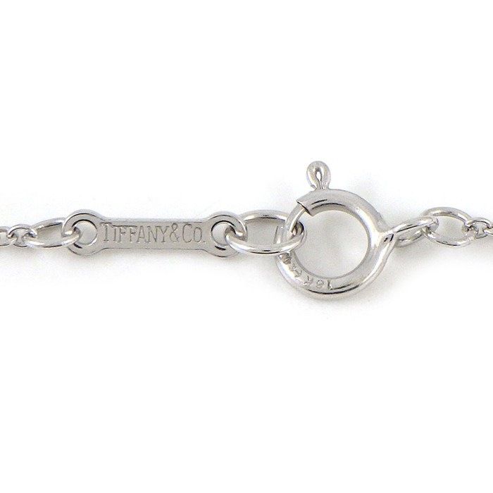 Tiffany & Co. Necklace Double Loving Heart Diamond 18K White Gold