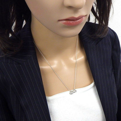 Tiffany & Co. Necklace Double Loving Heart Diamond 18K White Gold