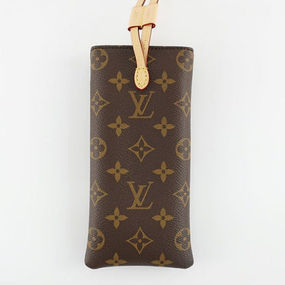 Louis Vuitton Sunglasses Pouch Monogram Leather Gold