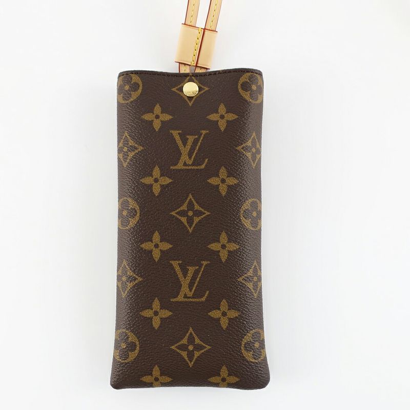 Louis Vuitton Sunglasses Pouch Monogram Leather Gold