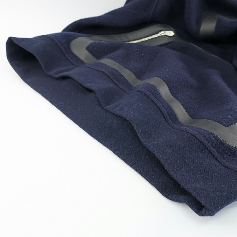 Hermes Hoodie Knit Navy L Navy Wool Cashmere Detail