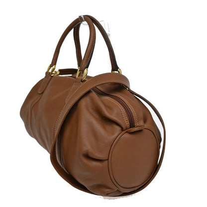 Gucci Shoulder Bag 2-Way Brown Leather