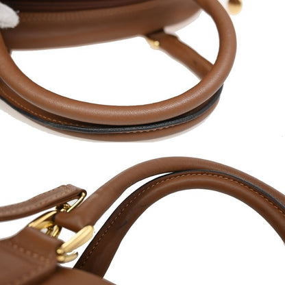 Gucci Shoulder Bag 2-Way Brown Leather