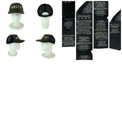 Gucci Sega Collaboration Black Gold Leather Nylon Cap