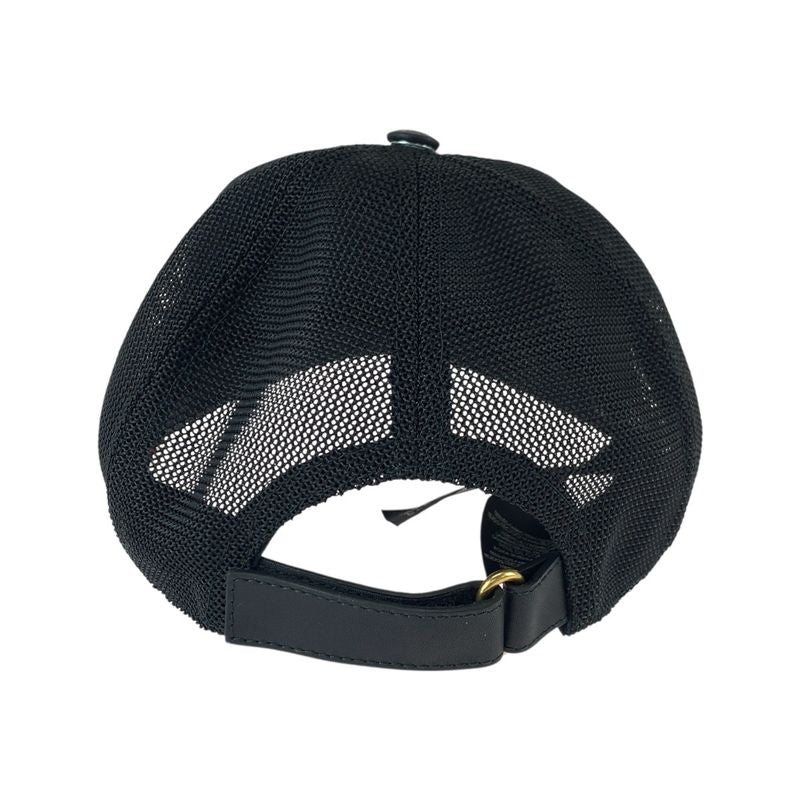 Gucci Sega Collaboration Black Gold Leather Nylon Cap