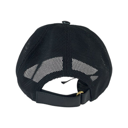Gucci Sega Collaboration Black Gold Leather Nylon Cap