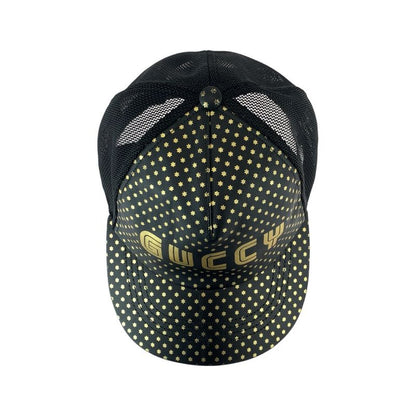 Gucci Sega Collaboration Black Gold Leather Nylon Cap