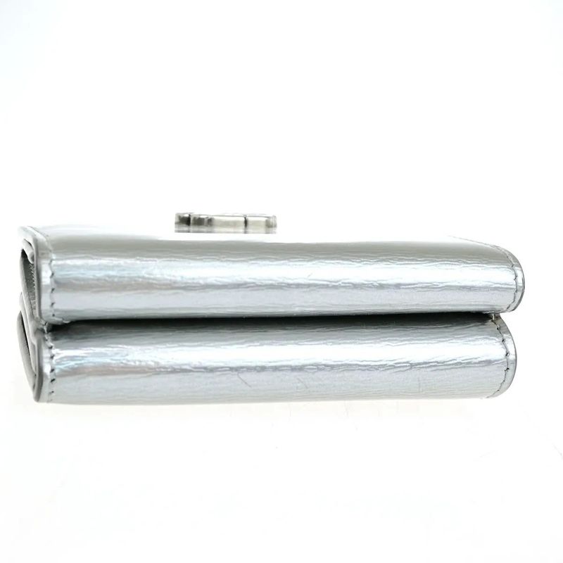 Balenciaga Compact Wallet Trifold Silver