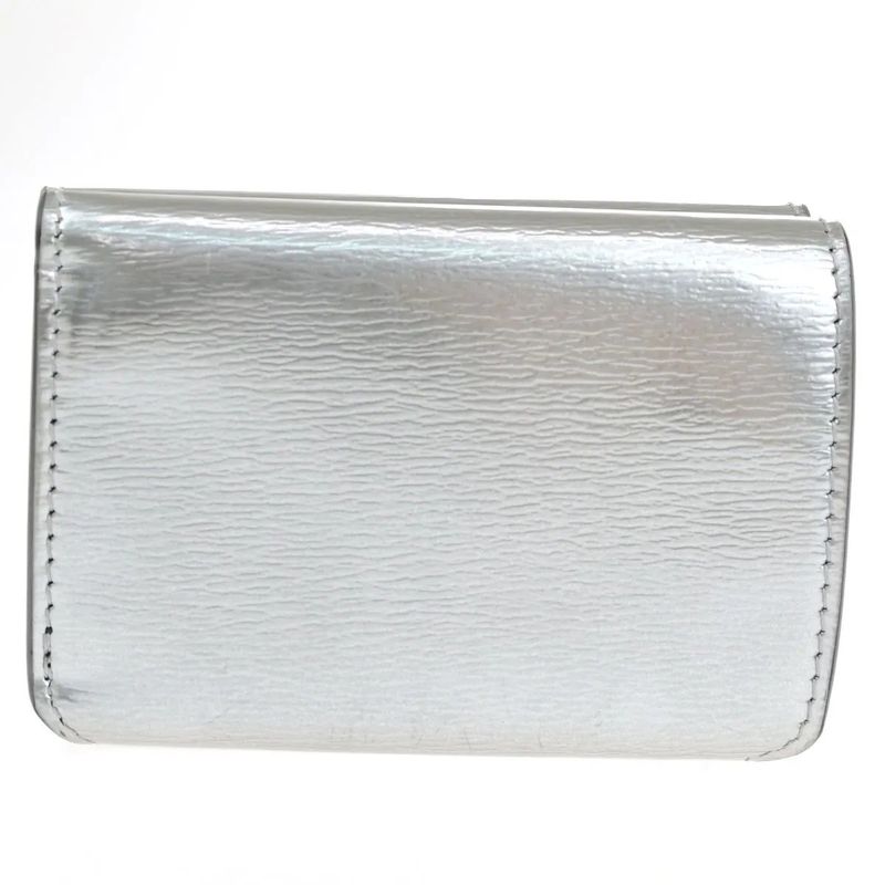 Balenciaga Compact Wallet Trifold Silver