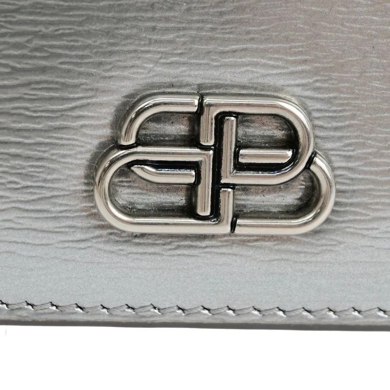 Balenciaga Compact Wallet Trifold Silver