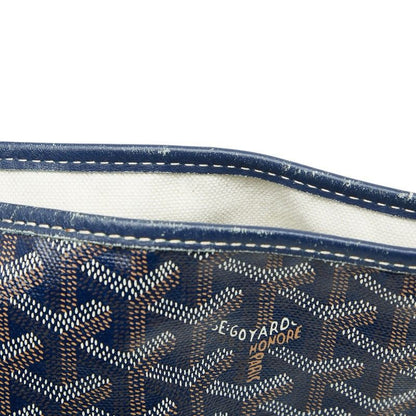 Goyard Saint Louis PM Tote Shoulder Bag Navy Leather