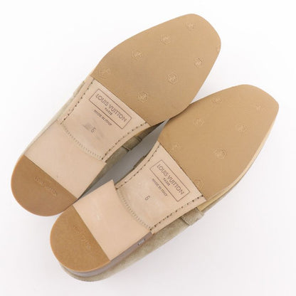 Louis Vuitton Perforated Suede Beige Loafers