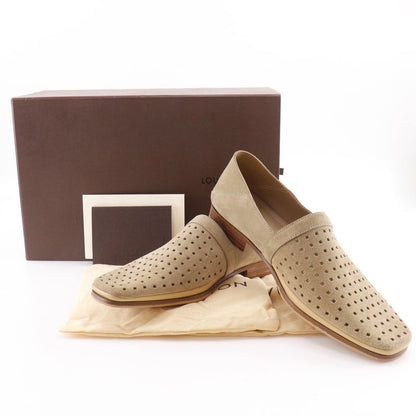 Louis Vuitton Perforated Suede Beige Loafers