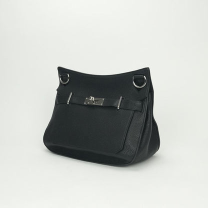 Hermes Gipsiere 31 Shoulder Bag Taurillon Clemence Noir Black