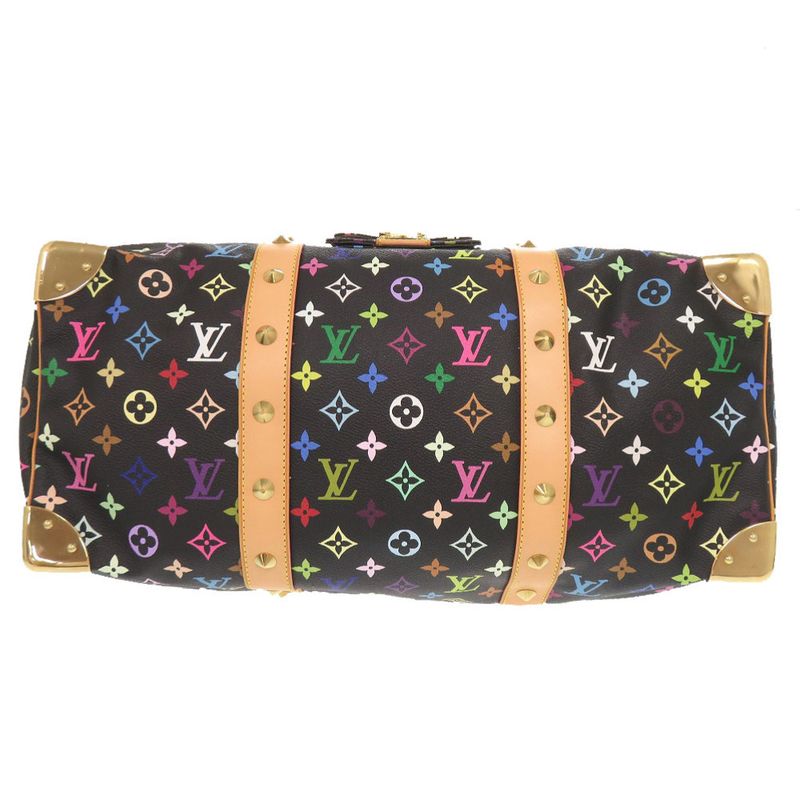 Louis Vuitton Keepall 45 Monogram Multicolor Noir Black Boston Bag