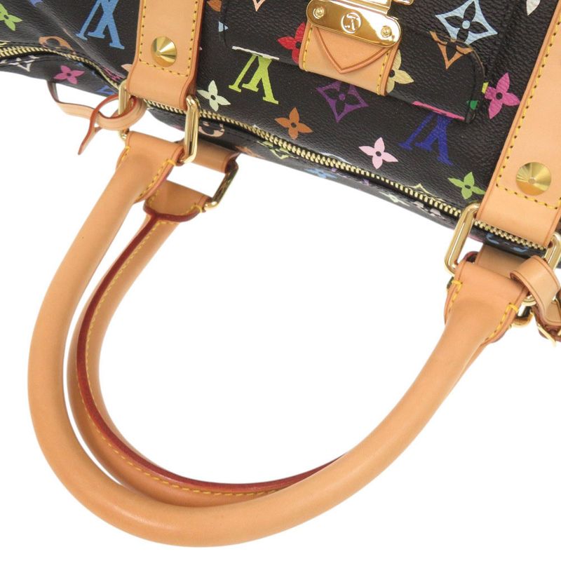 Louis Vuitton Keepall 45 Monogram Multicolor Noir Black Boston Bag