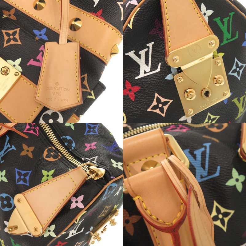 Louis Vuitton Keepall 45 Monogram Multicolor Noir Black Boston Bag