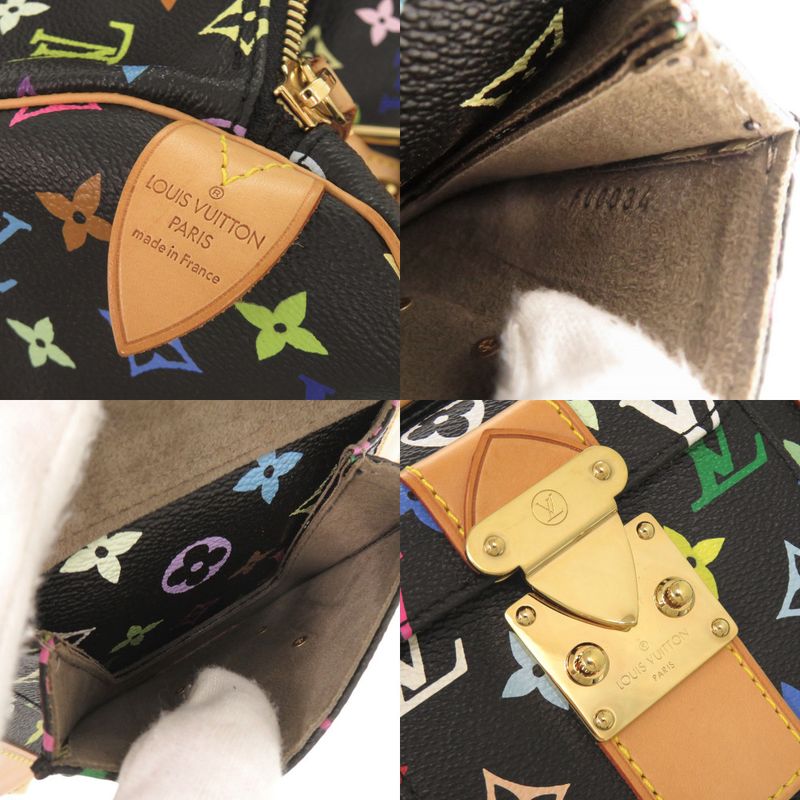 Louis Vuitton Keepall 45 Monogram Multicolor Noir Black Boston Bag